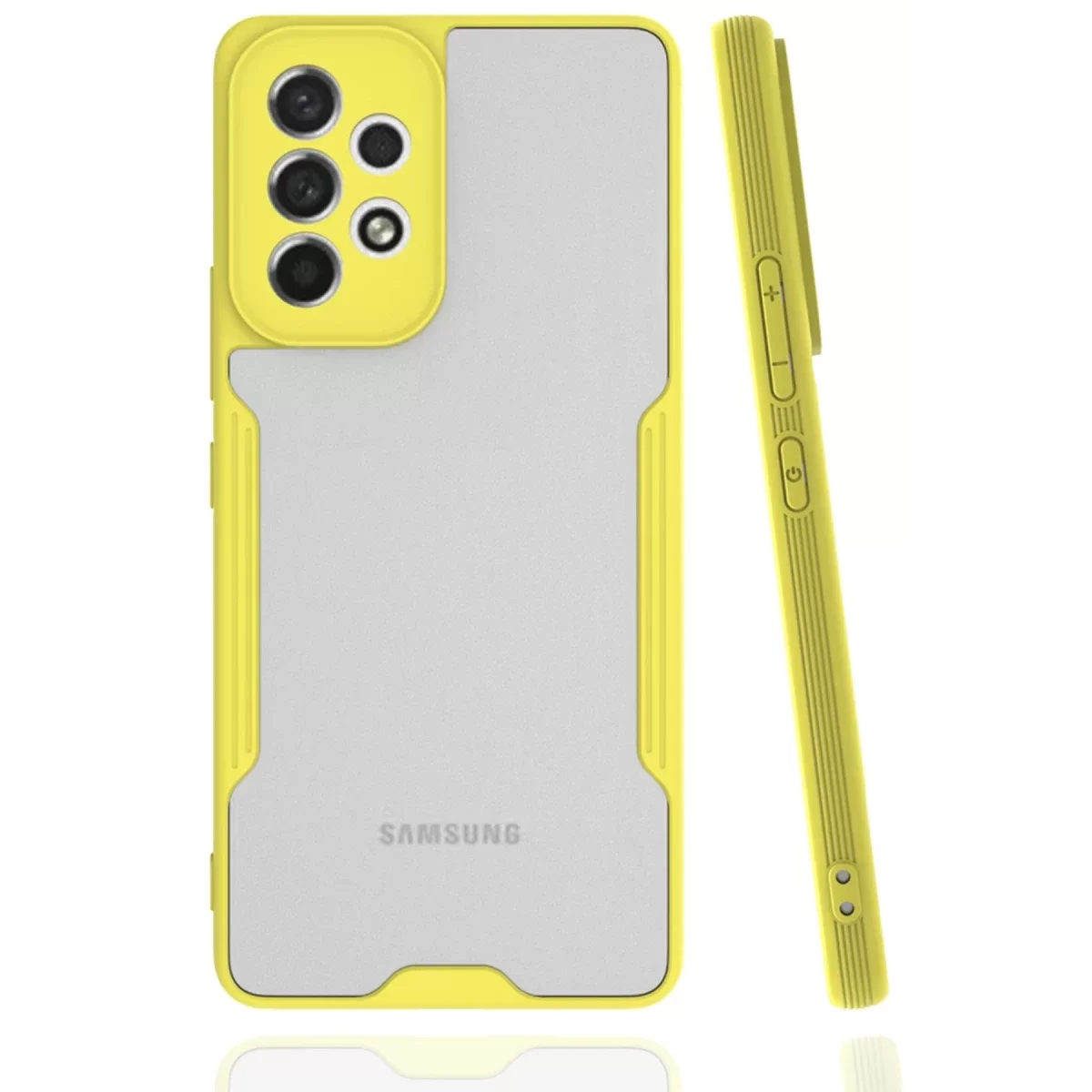 Newface Samsung Galaxy A33 5G Kılıf Platin Silikon - Sarı