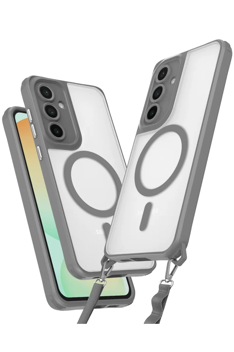 Newface Samsung Galaxy S25 Plus Kılıf Enka Magsafe Silikon Kılıf - Titan Gri