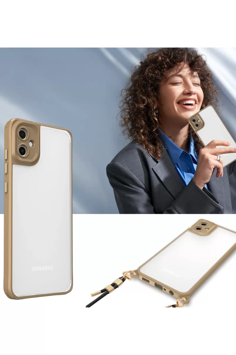 Newface Samsung Galaxy A06 Kılıf Penta Silikon Kılıf - Çöl Titanyum