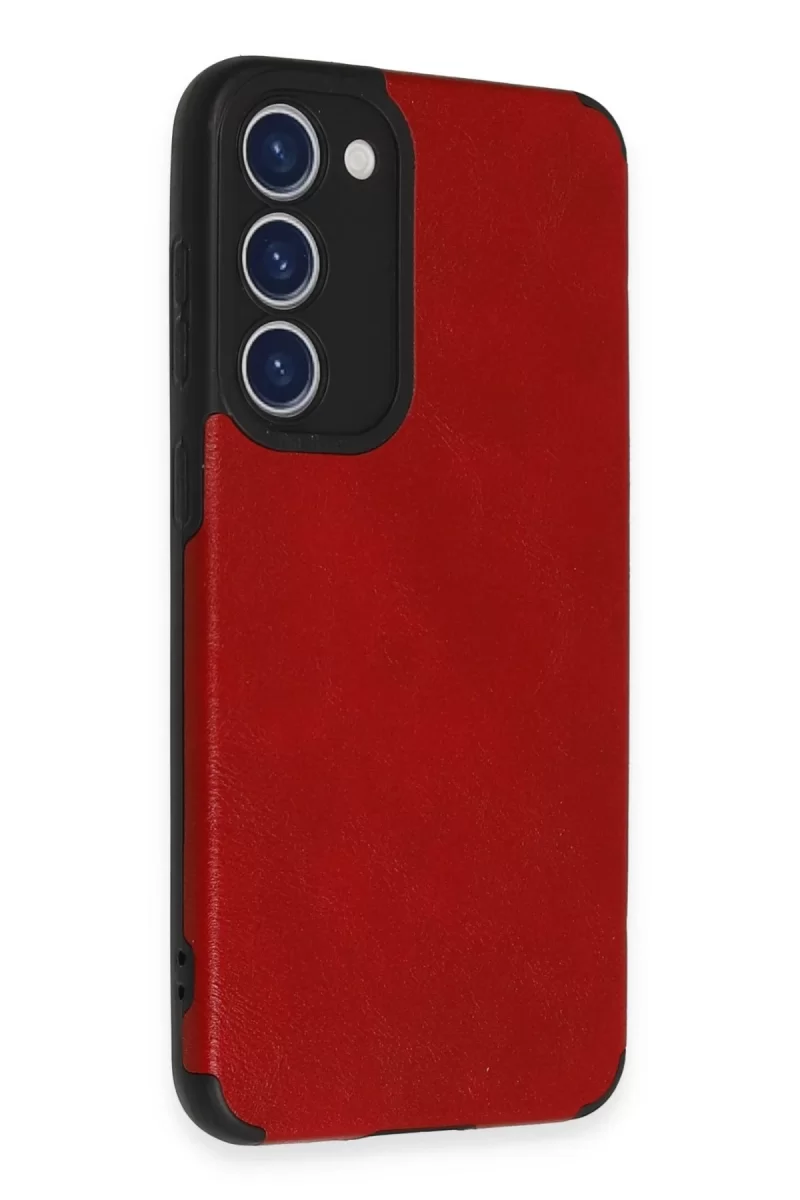 Newface Samsung Galaxy S23 Plus Kılıf Loop Deri Silikon - Kırmızı