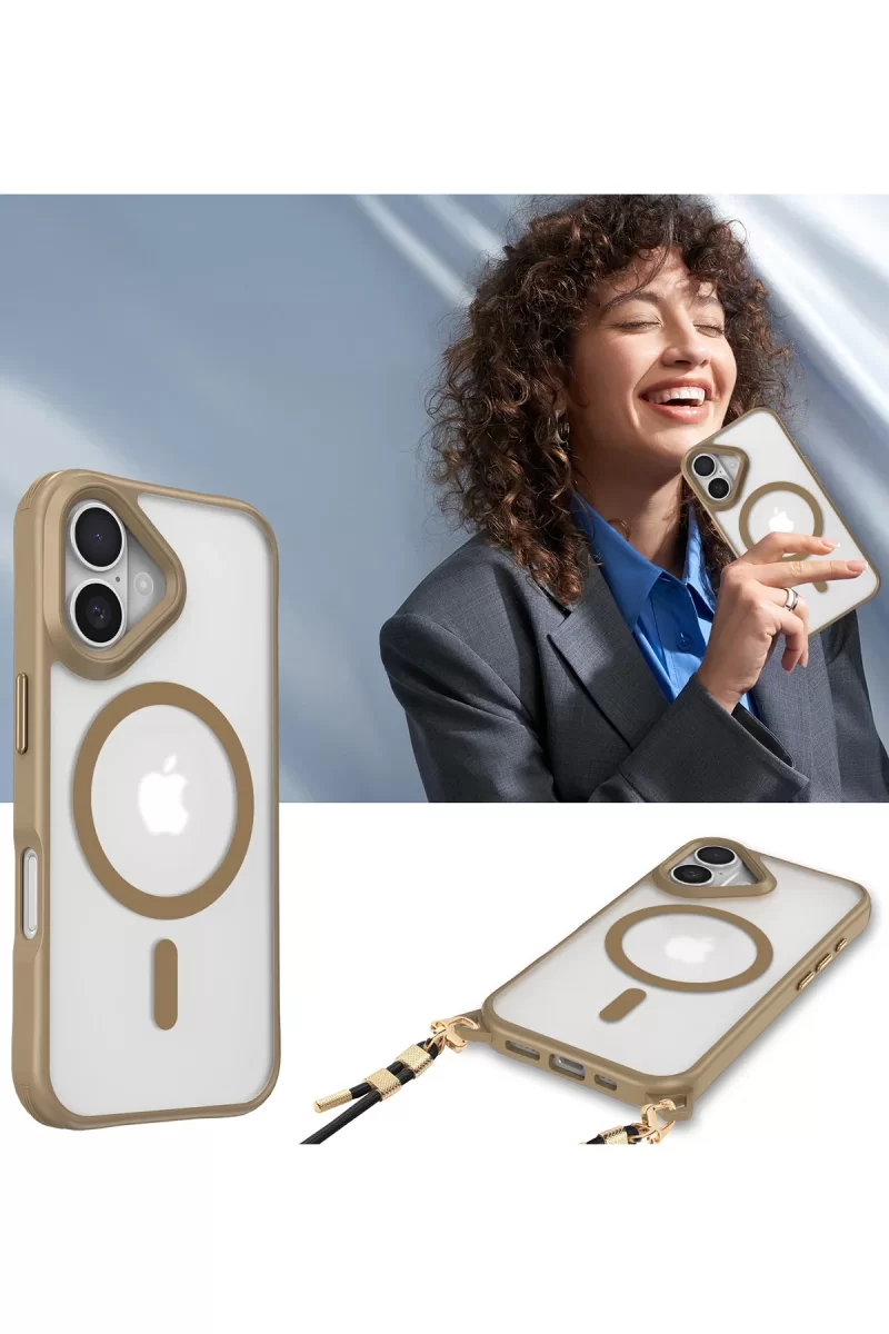Newface Apple iPhone 16 Kılıf Enka Magsafe Silikon Kılıf - Siyah