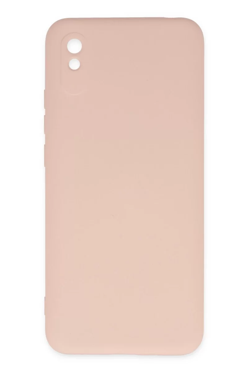 Newface Xiaomi Redmi 9A Kılıf Nano içi Kadife Silikon - Pudra
