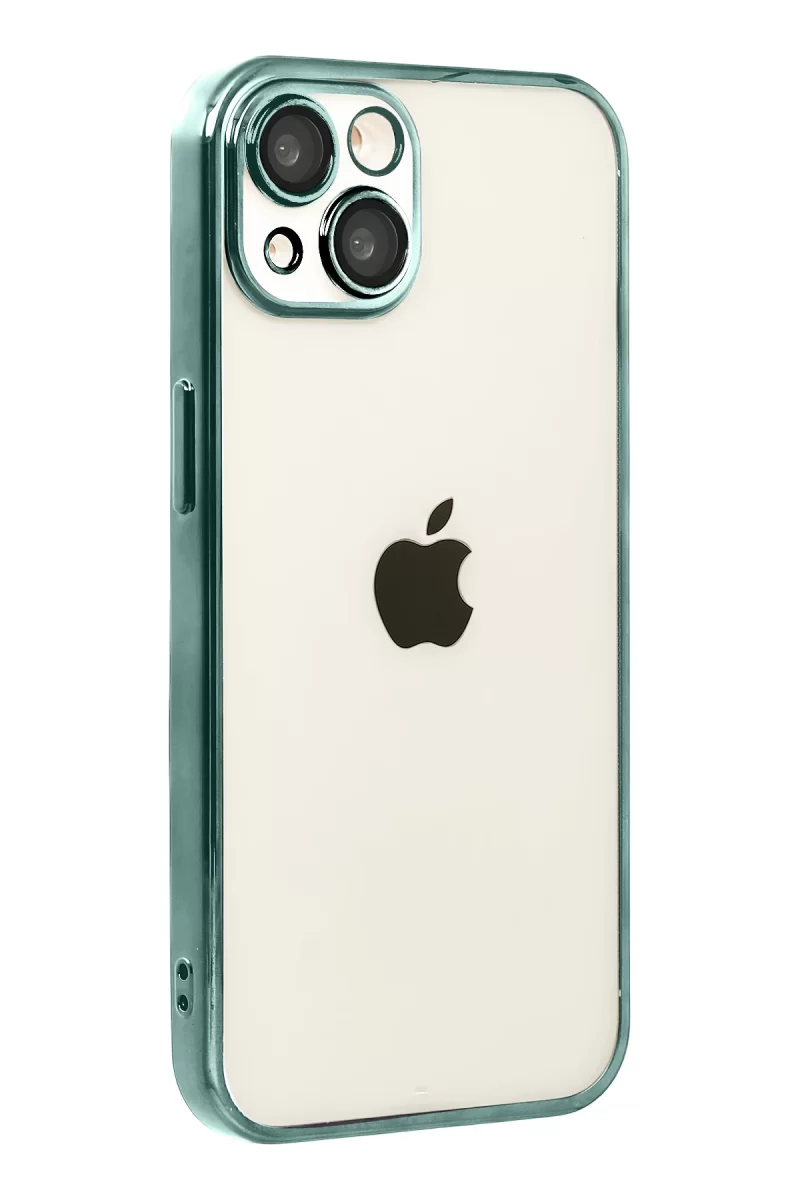 Newface Apple iPhone 15 Razer Lensli Silikon - Yeşil