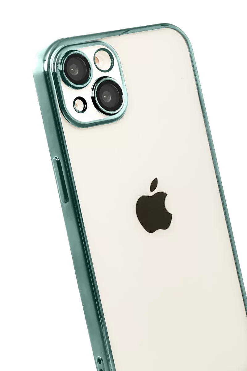 Newface Apple iPhone 15 Razer Lensli Silikon - Yeşil