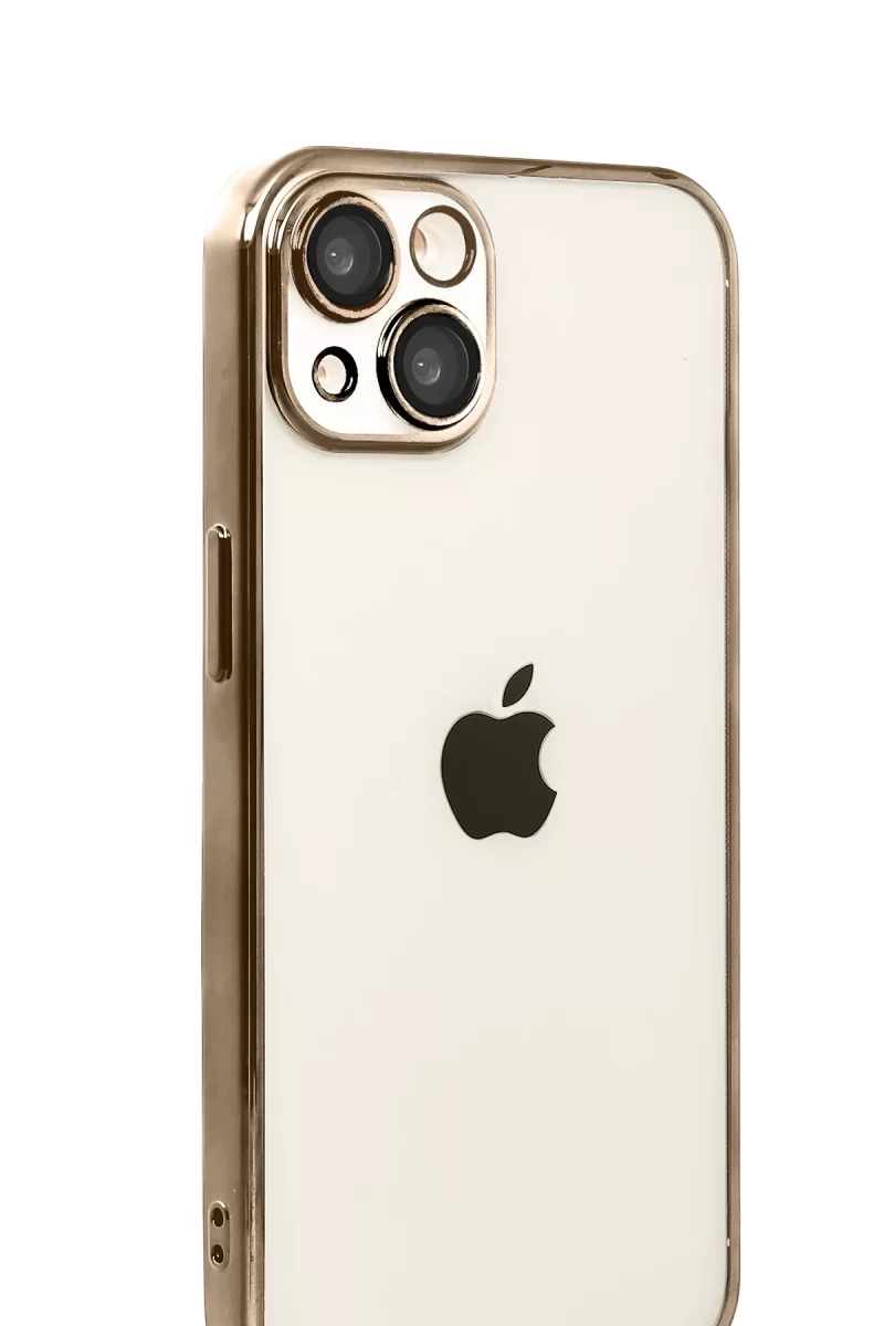 Newface Apple iPhone 15 Razer Lensli Silikon - Çöl Titanyum