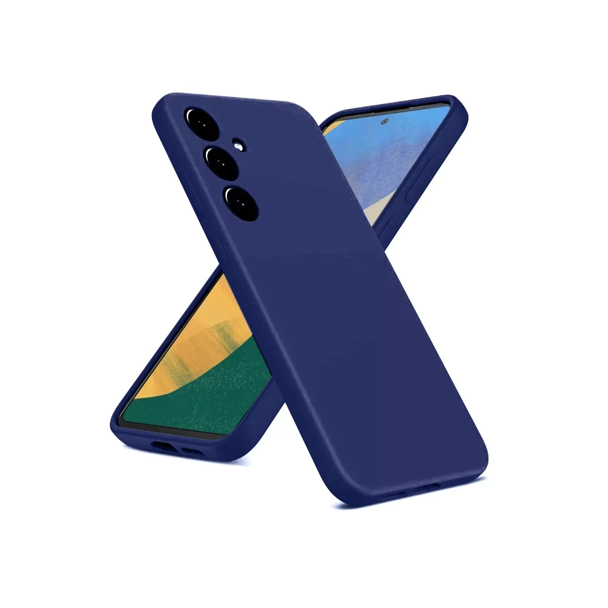 Newface Samsung Galaxy A36 Kılıf Nano içi Kadife Silikon - Lacivert