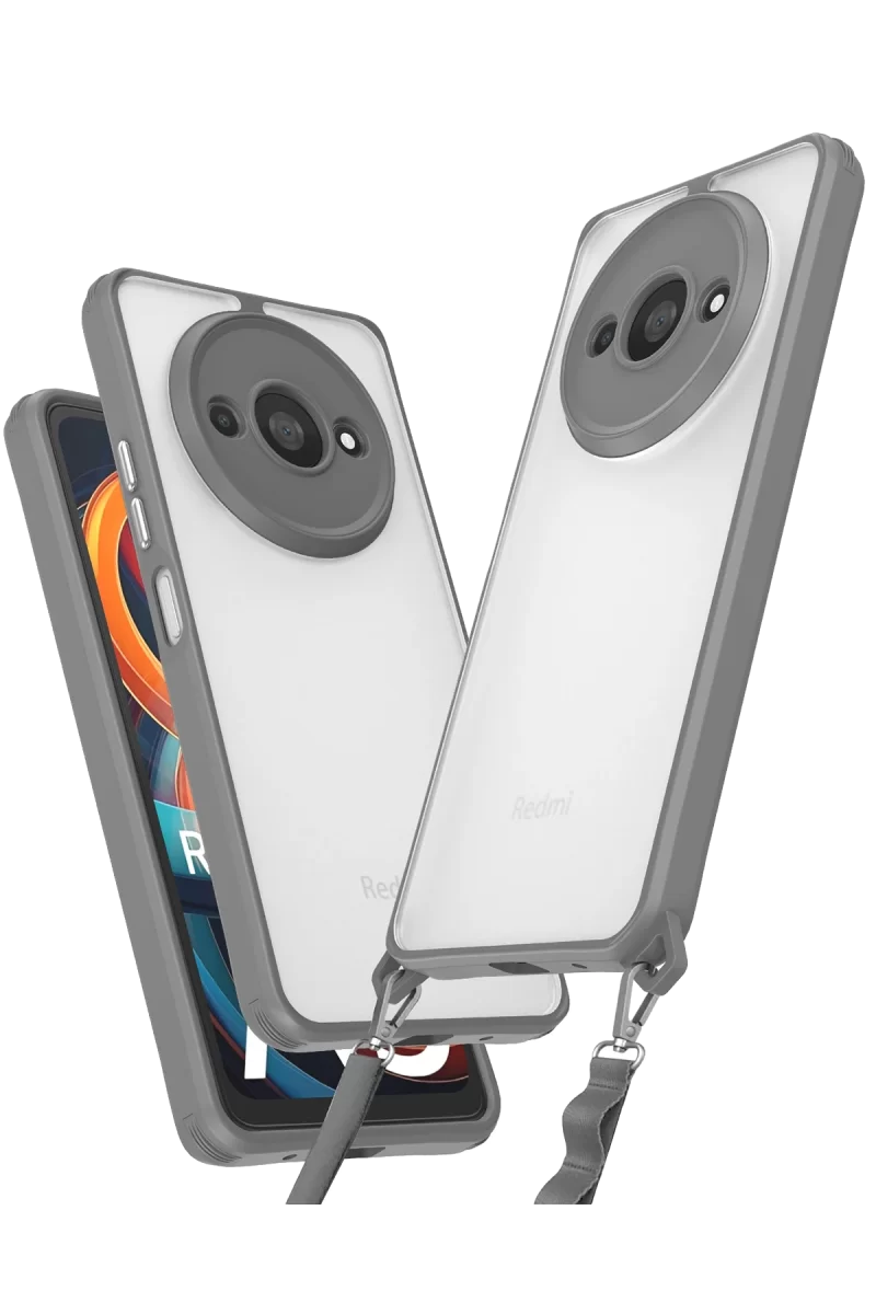 Newface Xiaomi Redmi A3 4G Kılıf Penta Silikon Kılıf - Titan Gri