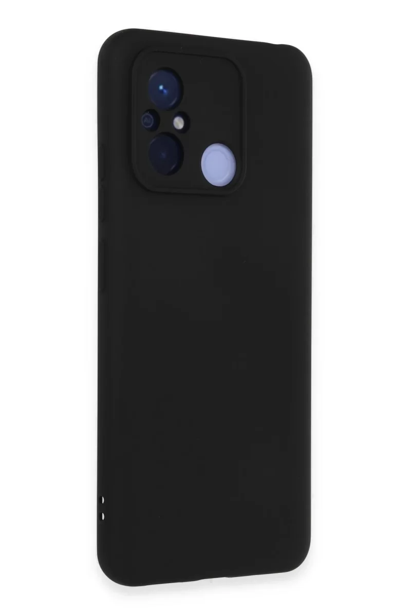 Newface Xiaomi Redmi 12C Kılıf Nano içi Kadife Silikon - Siyah