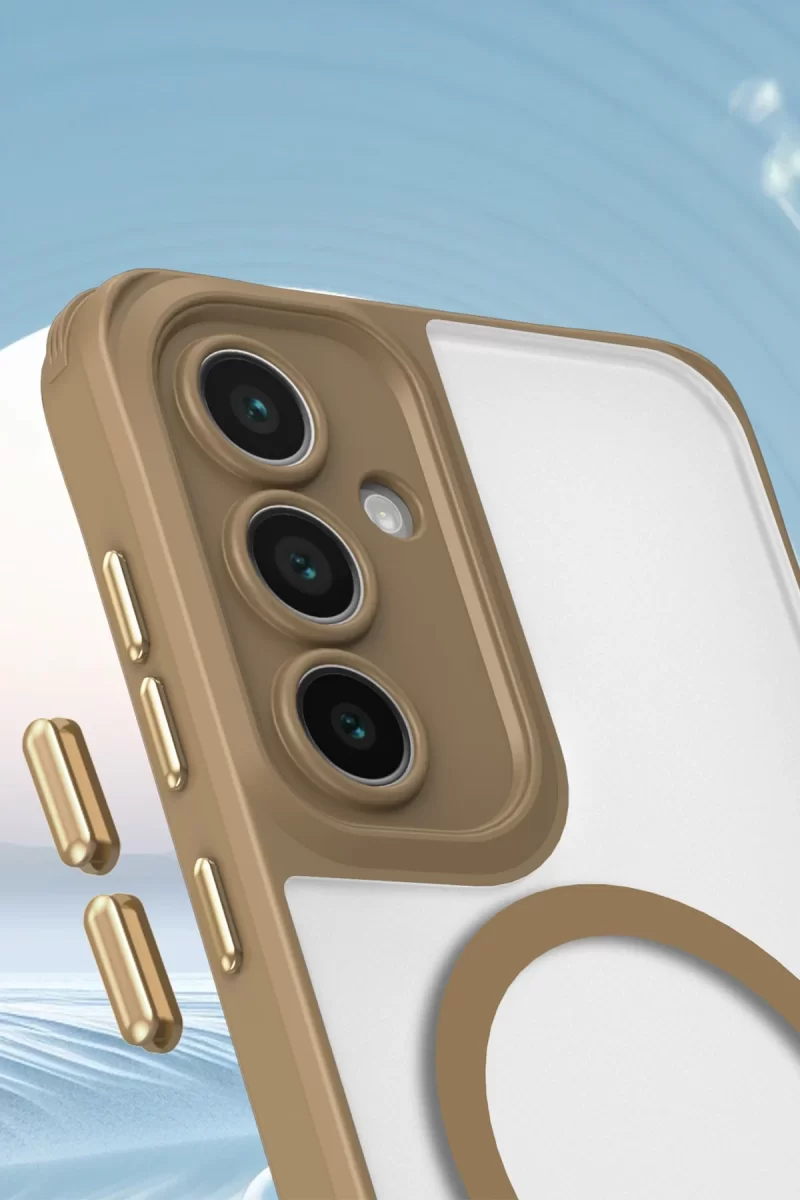 Newface Samsung Galaxy S23 FE Kılıf Enka Magsafe Silikon Kılıf - Desert