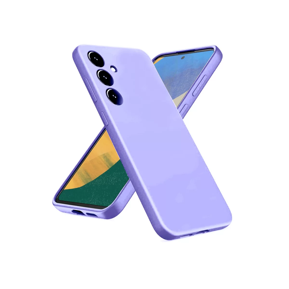Newface Samsung Galaxy A36 Kılıf Nano içi Kadife Silikon - Lila