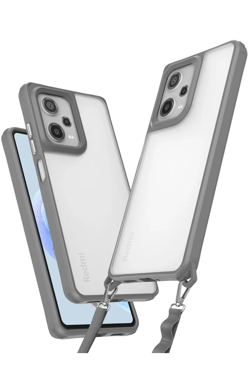 Newface Xiaomi Redmi Note 12 Pro 5G Kılıf Penta Silikon Kılıf - Titan Gri