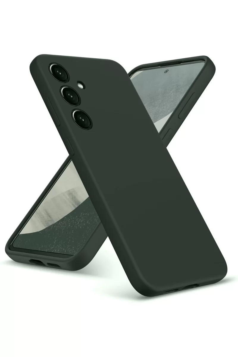Newface Samsung Galaxy A36 Kılıf Nano içi Kadife Silikon - Koyu Yeşil