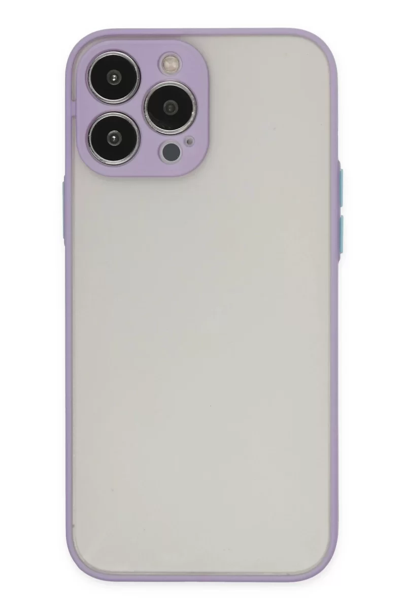 Newface Apple iPhone 14 Pro Kılıf Montreal Silikon Kapak - Mor