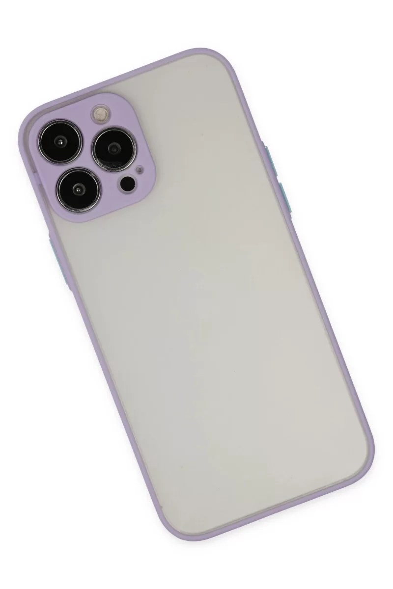 Newface Apple iPhone 14 Pro Kılıf Montreal Silikon Kapak - Mor