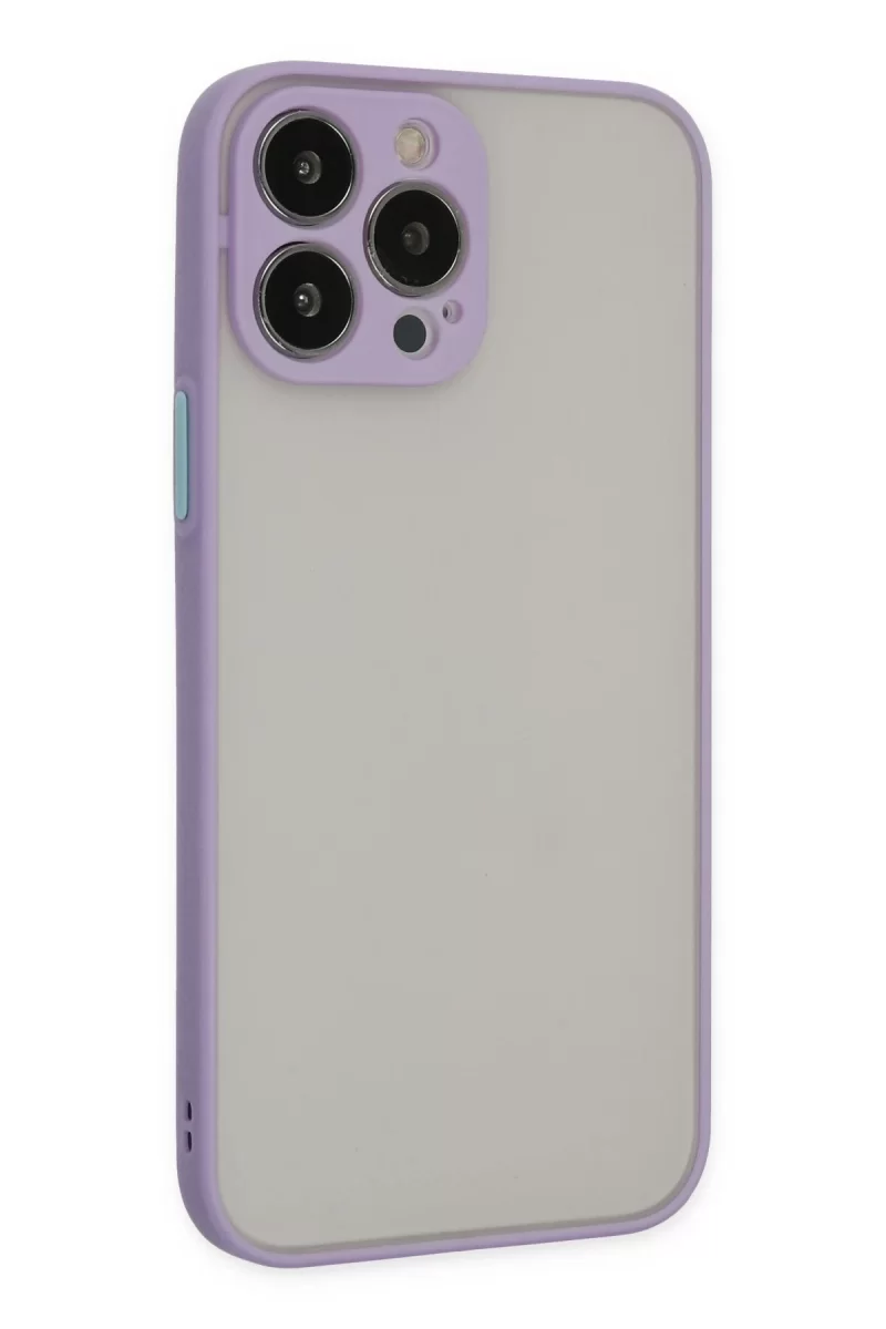 Newface Apple iPhone 14 Pro Kılıf Montreal Silikon Kapak - Mor
