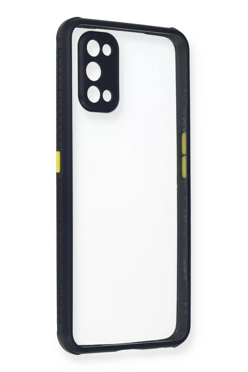 Newface Realme 7 Pro Kılıf Miami Şeffaf Silikon - Lacivert