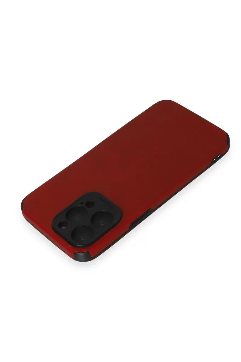 Newface Apple iPhone 15 Pro Kılıf Loop Deri Silikon - Kırmızı