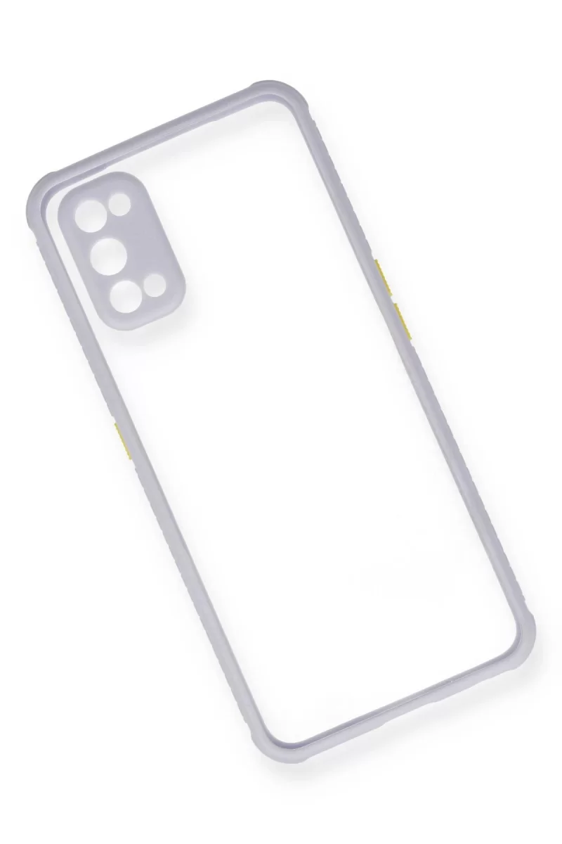 Newface Realme 7 Pro Kılıf Miami Şeffaf Silikon - Lila