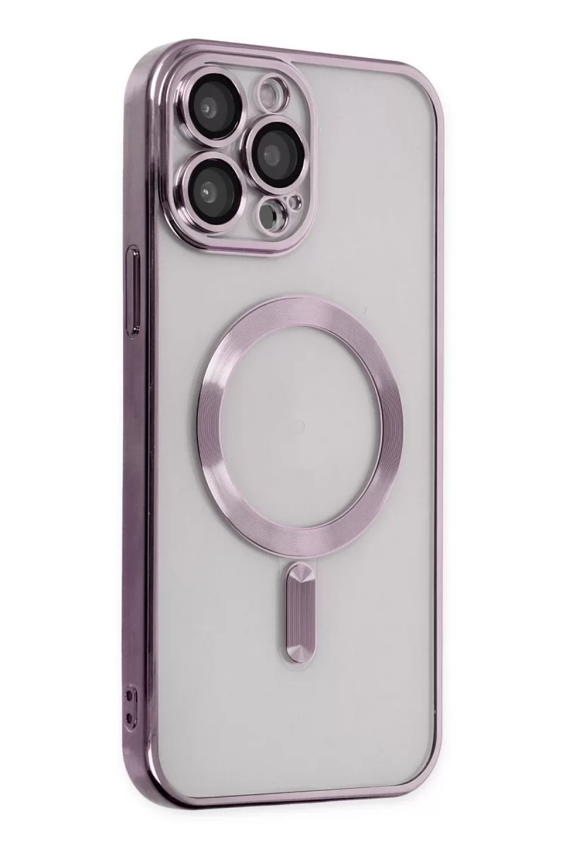 Newface Apple iPhone 13 Pro Max Kılıf Kross Magneticsafe Kapak - Mor