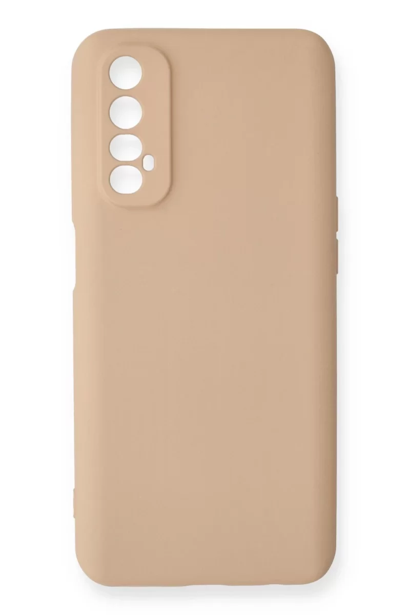 Newface Realme 7 Kılıf Nano içi Kadife Silikon - Pudra