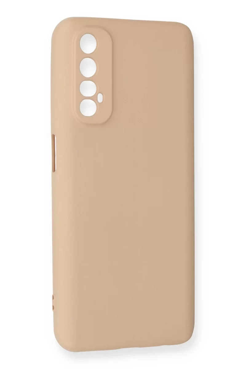 Newface Realme 7 Kılıf Nano içi Kadife Silikon - Pudra