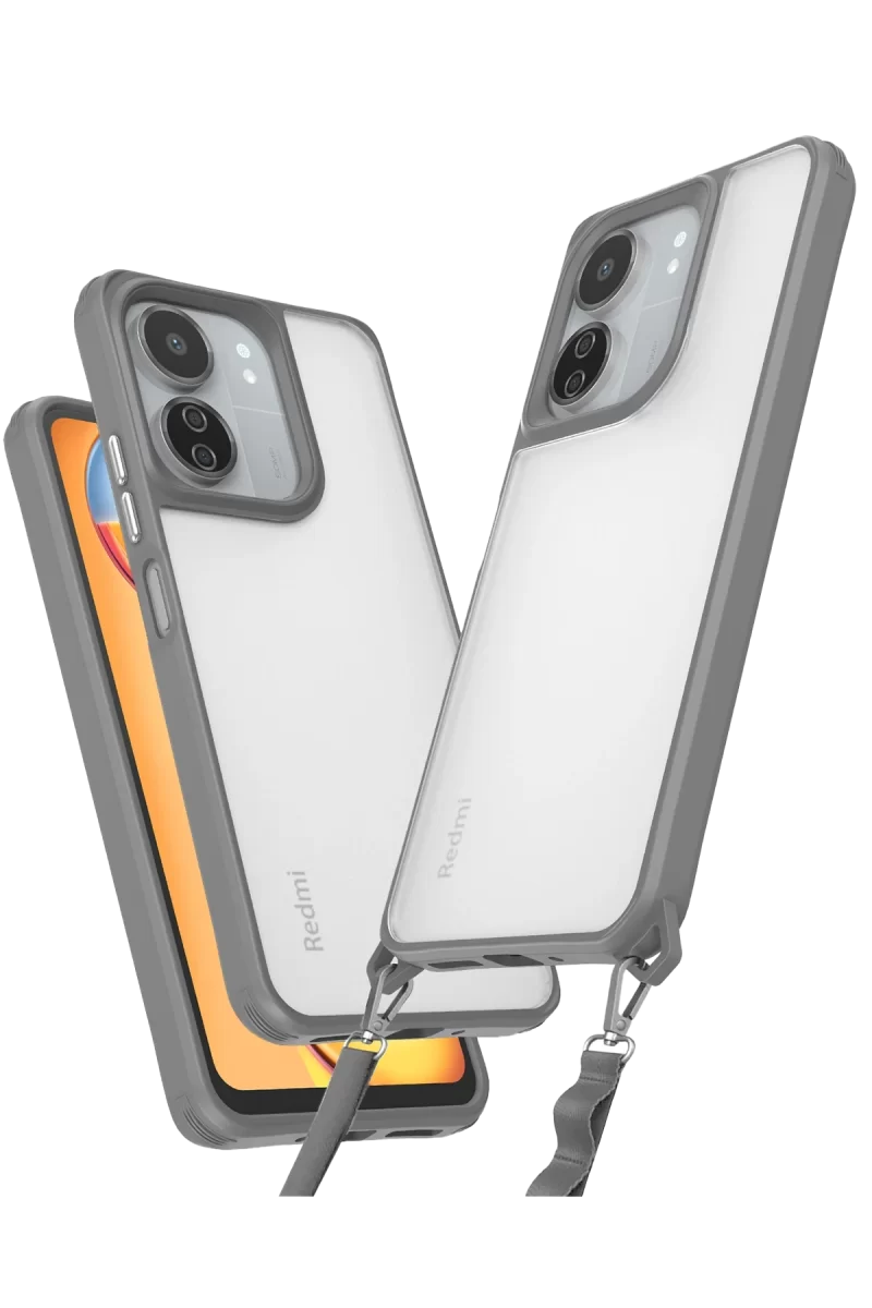 Newface Xiaomi Redmi 13C Kılıf Penta Silikon Kılıf - Titan Gri