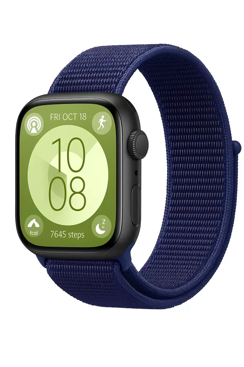 Newface Huawei Fit 4 Hasırlı Cırtcırtlı Kordon - Lacivert-Mürdüm
