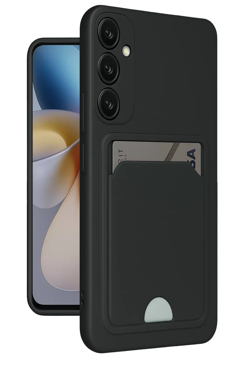 Newface Samsung Galaxy A26 Kılıf Kelvin Kartvizitli Silikon - Siyah