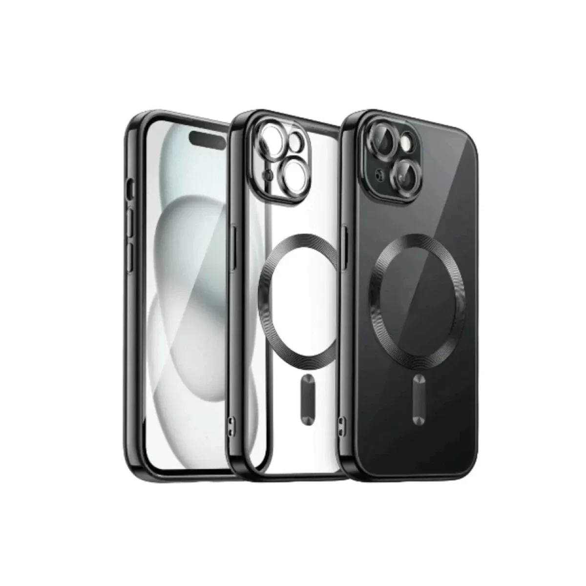 Newface Apple iPhone 15 Kılıf Kross Magneticsafe Kapak - Siyah