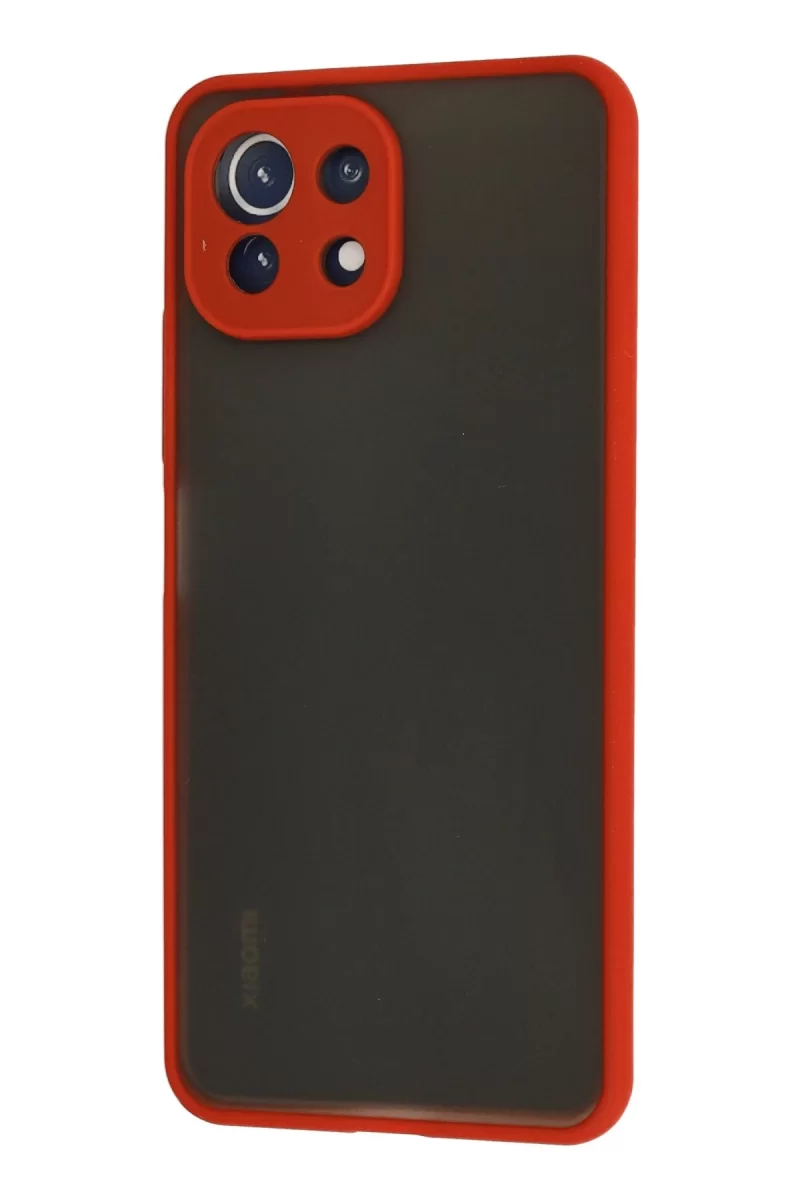 Newface Xiaomi Mİ 11 Lite Kılıf Montreal Silikon Kapak - Kırmızı