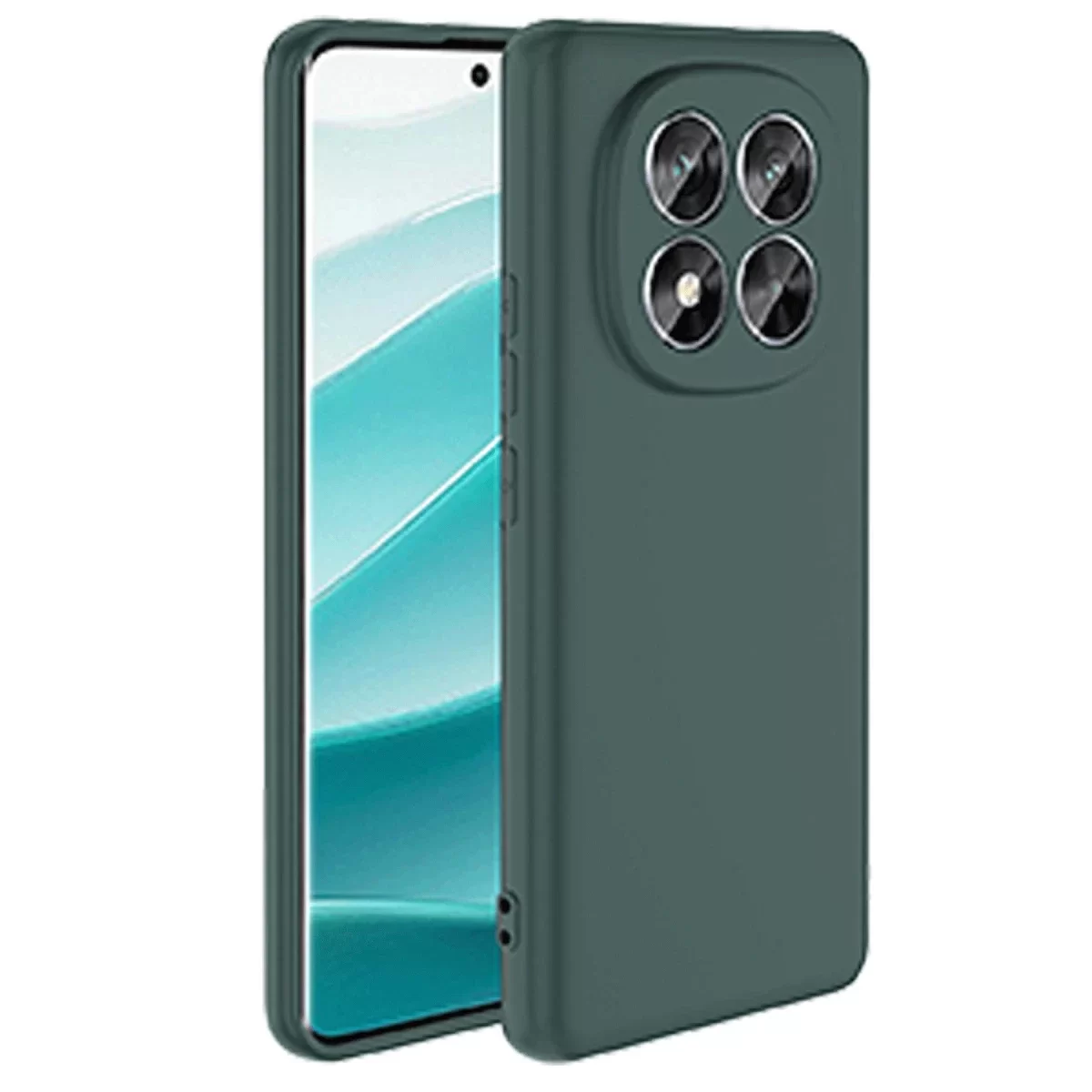 Newface Xiaomi Redmi Note 14 Pro 5G Kılıf First Silikon - Koyu Yeşil
