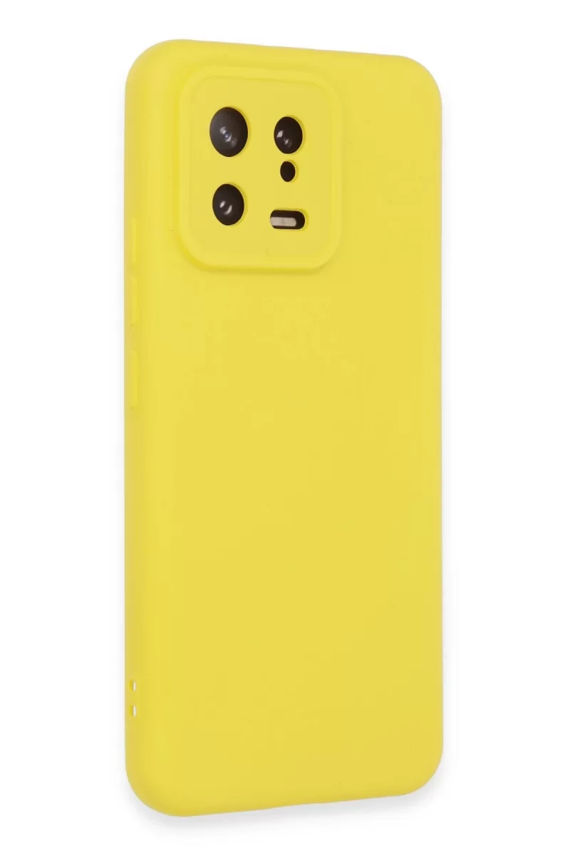 Newface Xiaomi Mi 13 Kılıf Nano içi Kadife Silikon - Sarı