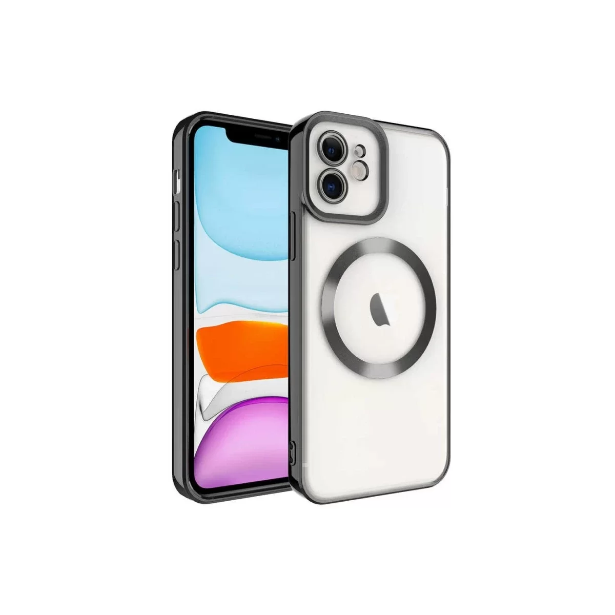 Newface Apple iPhone 11 Kılıf Kross Magneticsafe Kapak - Siyah