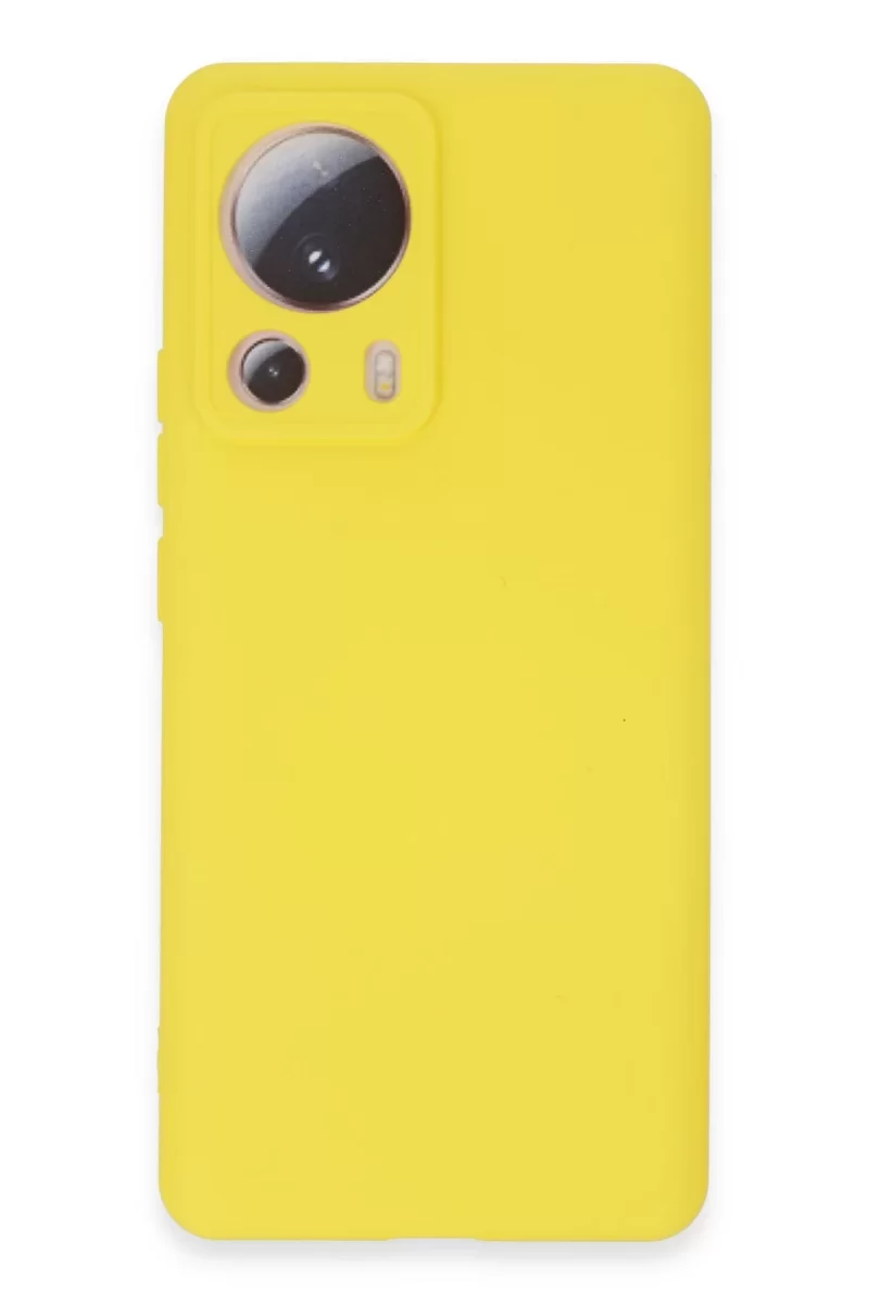 Newface Xiaomi Mi 13 Lite Kılıf Nano içi Kadife Silikon - Sarı