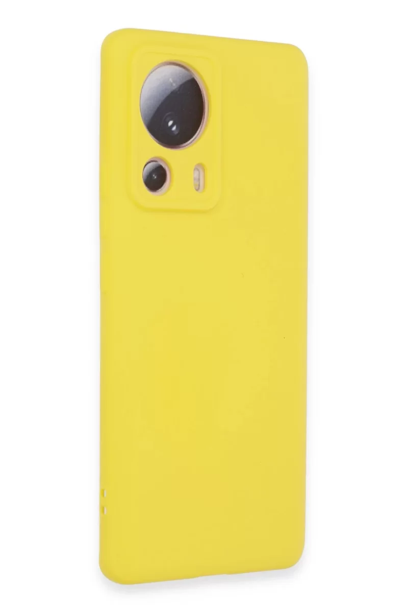 Newface Xiaomi Mi 13 Lite Kılıf Nano içi Kadife Silikon - Sarı