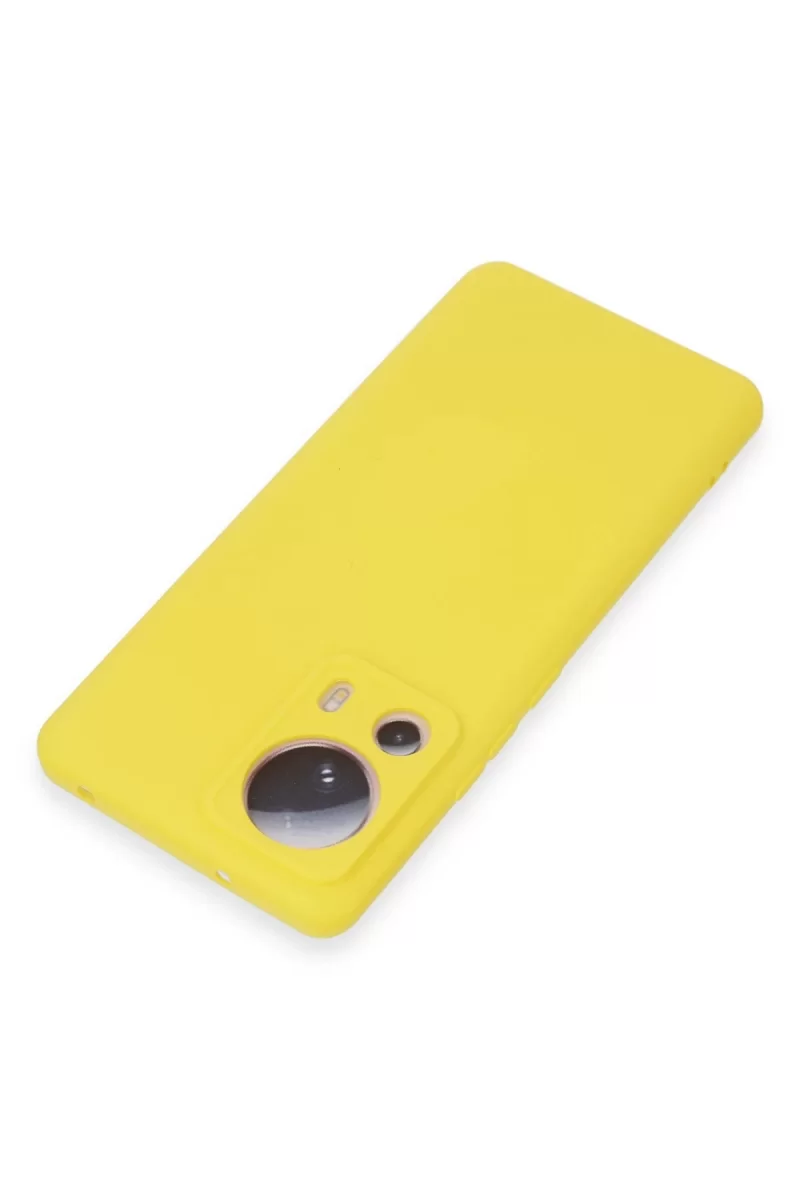 Newface Xiaomi Mi 13 Lite Kılıf Nano içi Kadife Silikon - Sarı