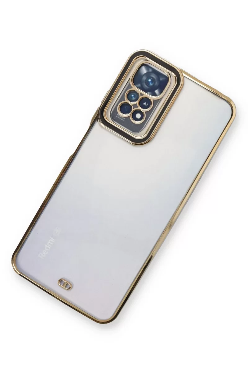 Newface Xiaomi Redmi Note 11 Kılıf Liva Lens Silikon - Siyah