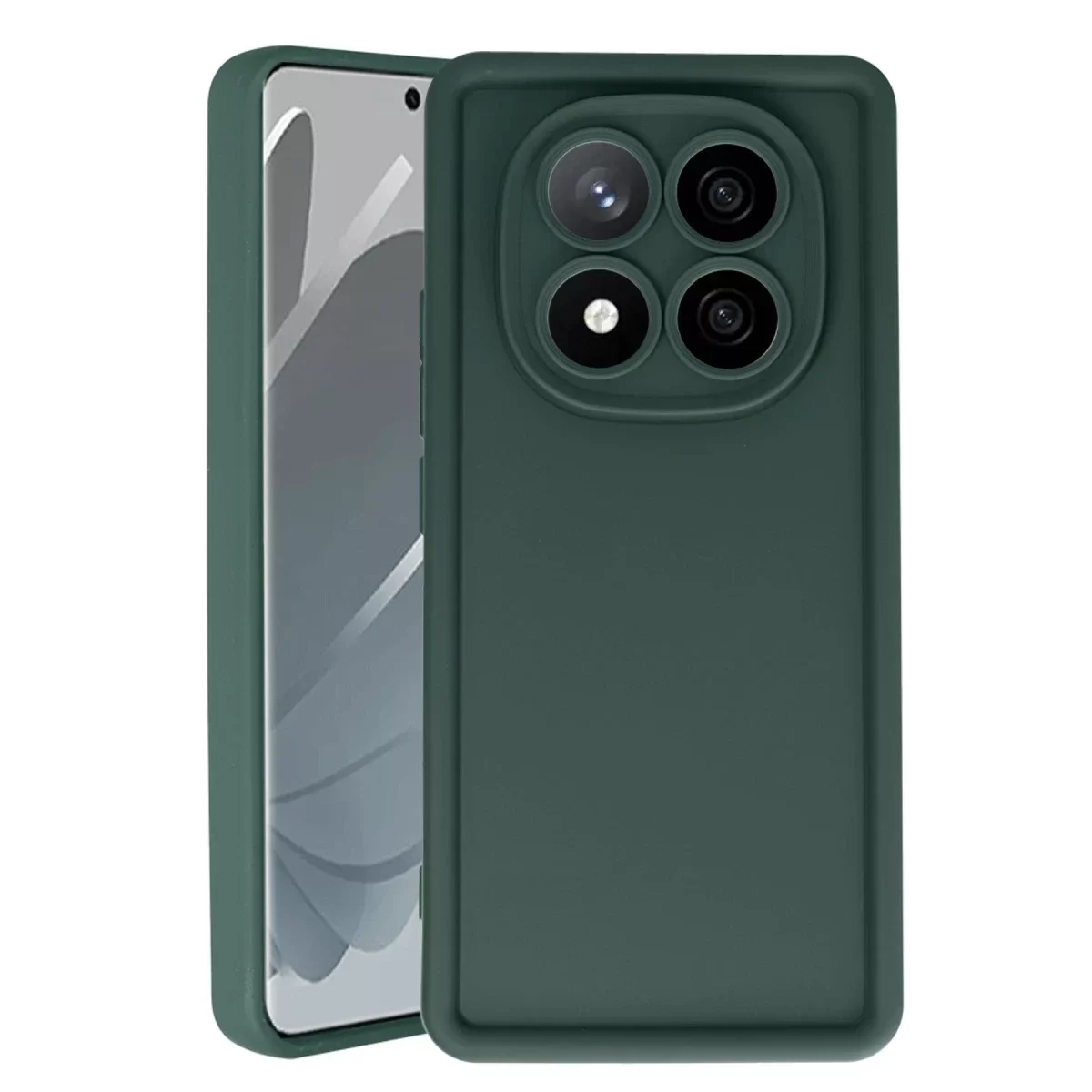 Newface Xiaomi Redmi Note 14 Pro 5G Kılıf Viera Silikon - Koyu Yeşil
