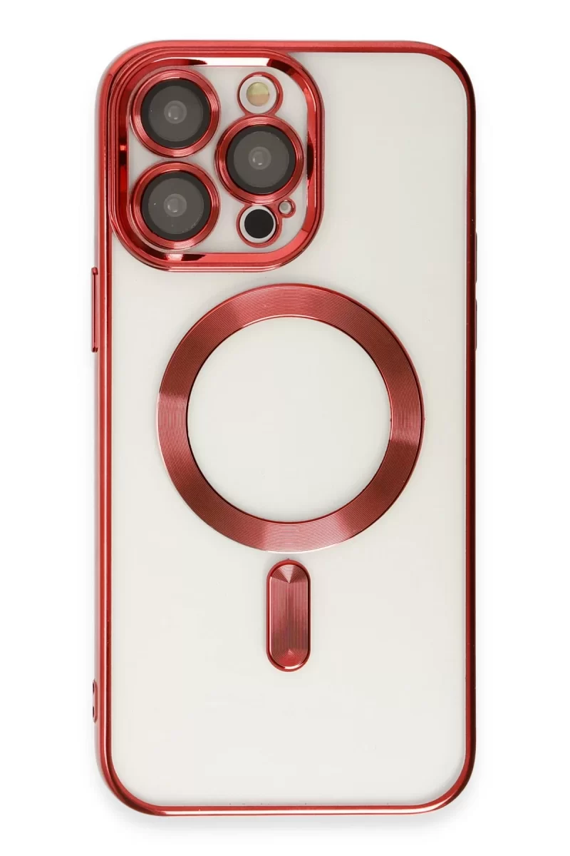 Newface Apple iPhone 14 Pro Kılıf Kross Magneticsafe Kapak - Kırmızı