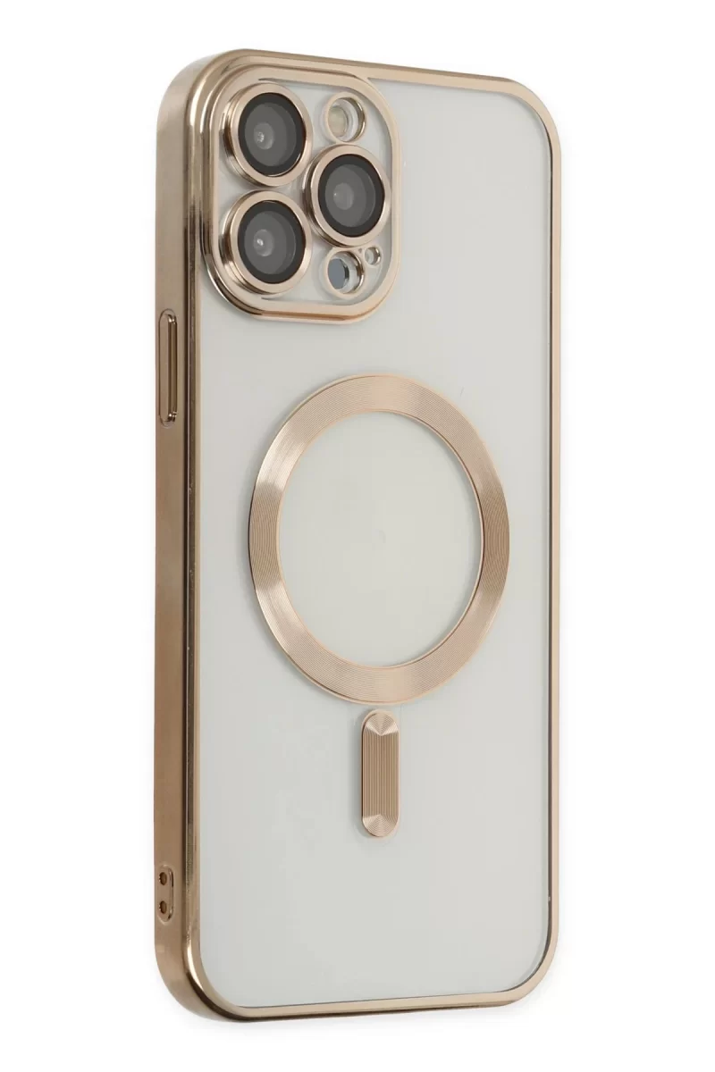 Newface Apple iPhone 14 Pro Kılıf Kross Magneticsafe Kapak - Gold