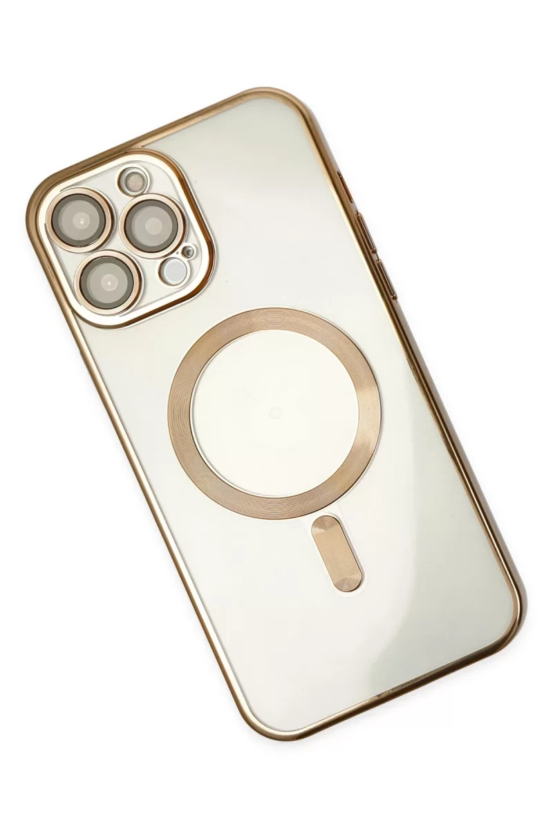 Newface Apple iPhone 14 Pro Kılıf Kross Magneticsafe Kapak - Gold