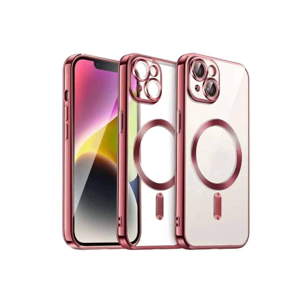 Newface Apple iPhone 15 Kılıf Kross Magneticsafe Kapak - Kırmızı