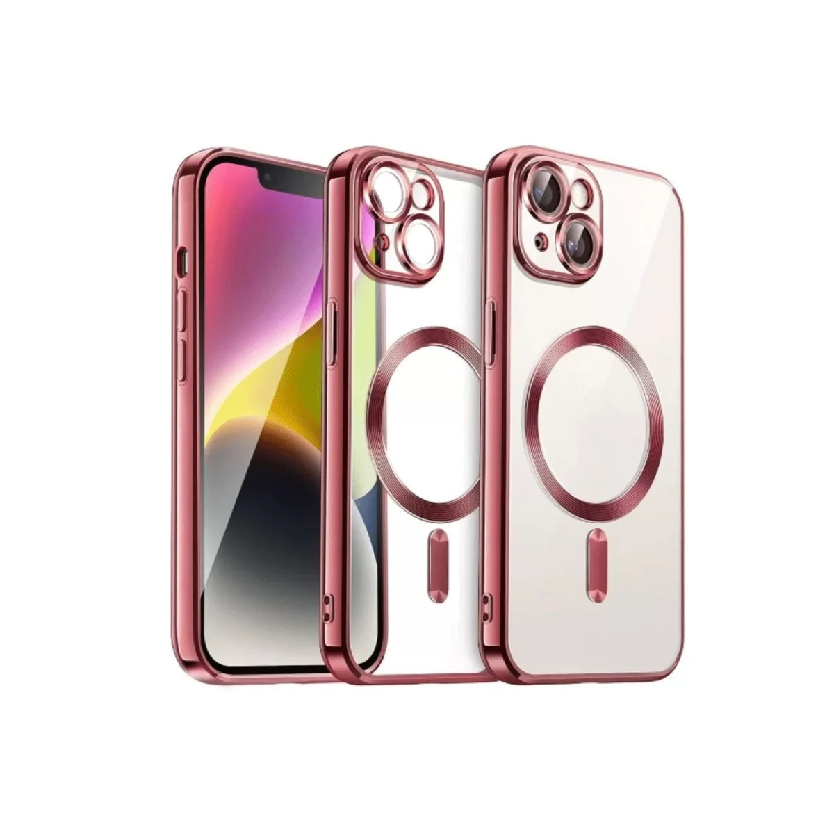 Newface Apple iPhone 15 Kılıf Kross Magneticsafe Kapak - Kırmızı