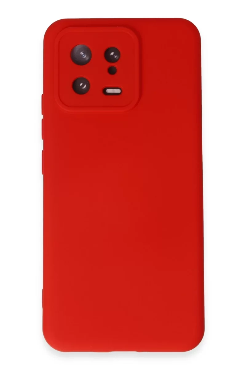 Newface Xiaomi Mi 13 Kılıf Nano içi Kadife Silikon - Kırmızı