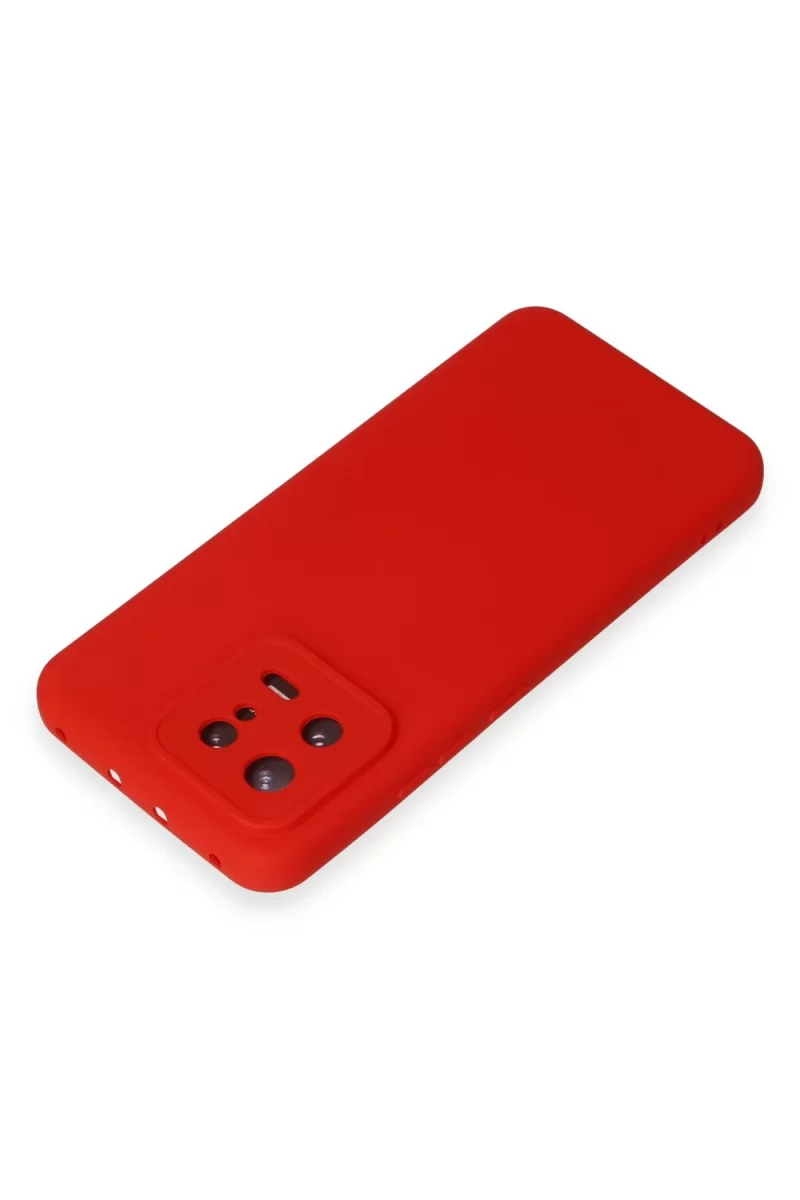 Newface Xiaomi Mi 13 Kılıf Nano içi Kadife Silikon - Kırmızı