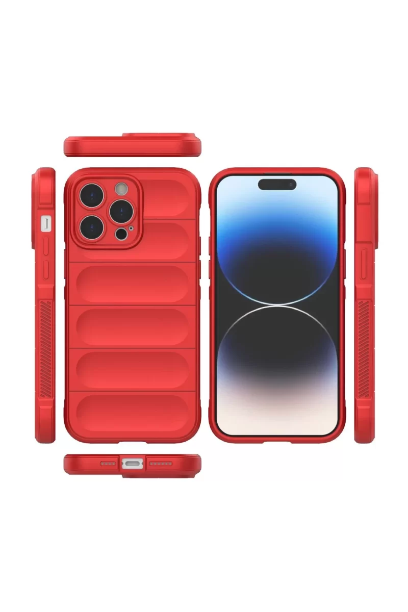Newface Apple iPhone 15 Pro Kılıf Optimum Silikon - Kırmızı