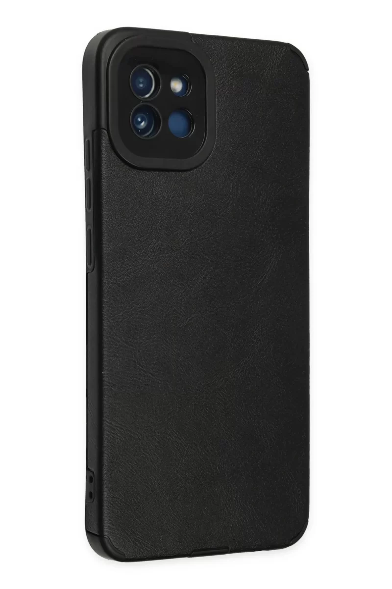 Newface Samsung Galaxy A03 Kılıf Loop Deri Silikon - Siyah