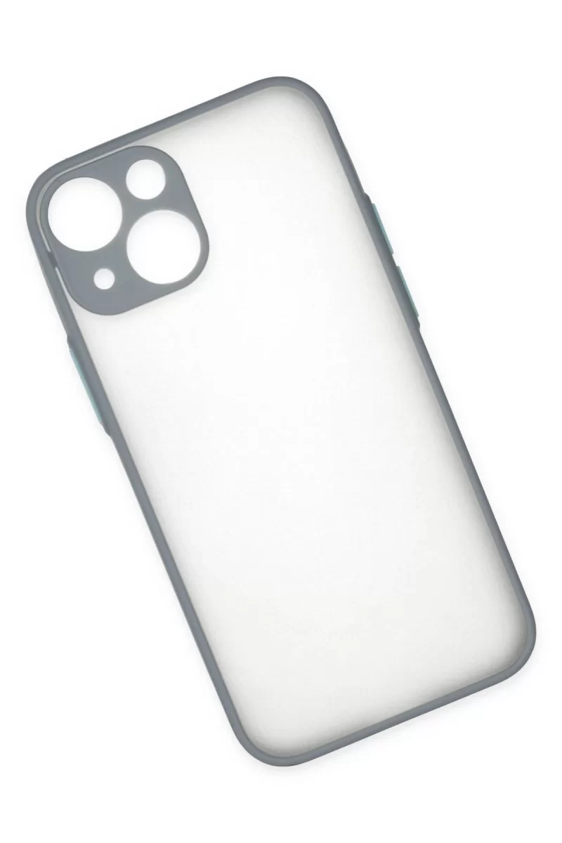 Newface Apple iPhone 15 Plus Kılıf Montreal Silikon Kapak - Gri