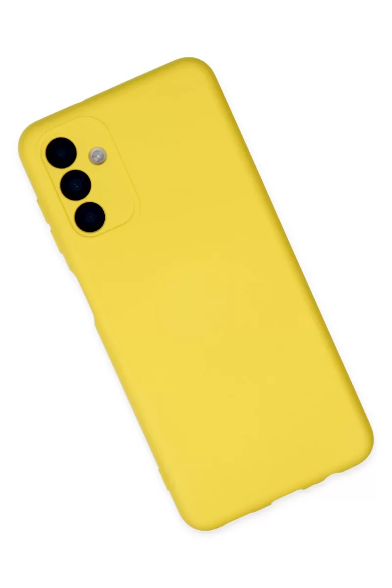 Newface Samsung Galaxy A04S Kılıf Nano içi Kadife Silikon - Sarı