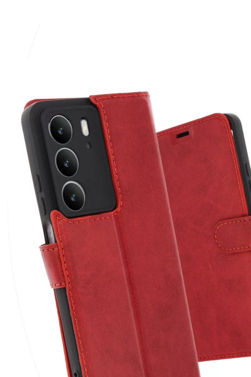Newface Realme C75 4G Trend S Plus Kapaklı Kılıf - Kırmızı